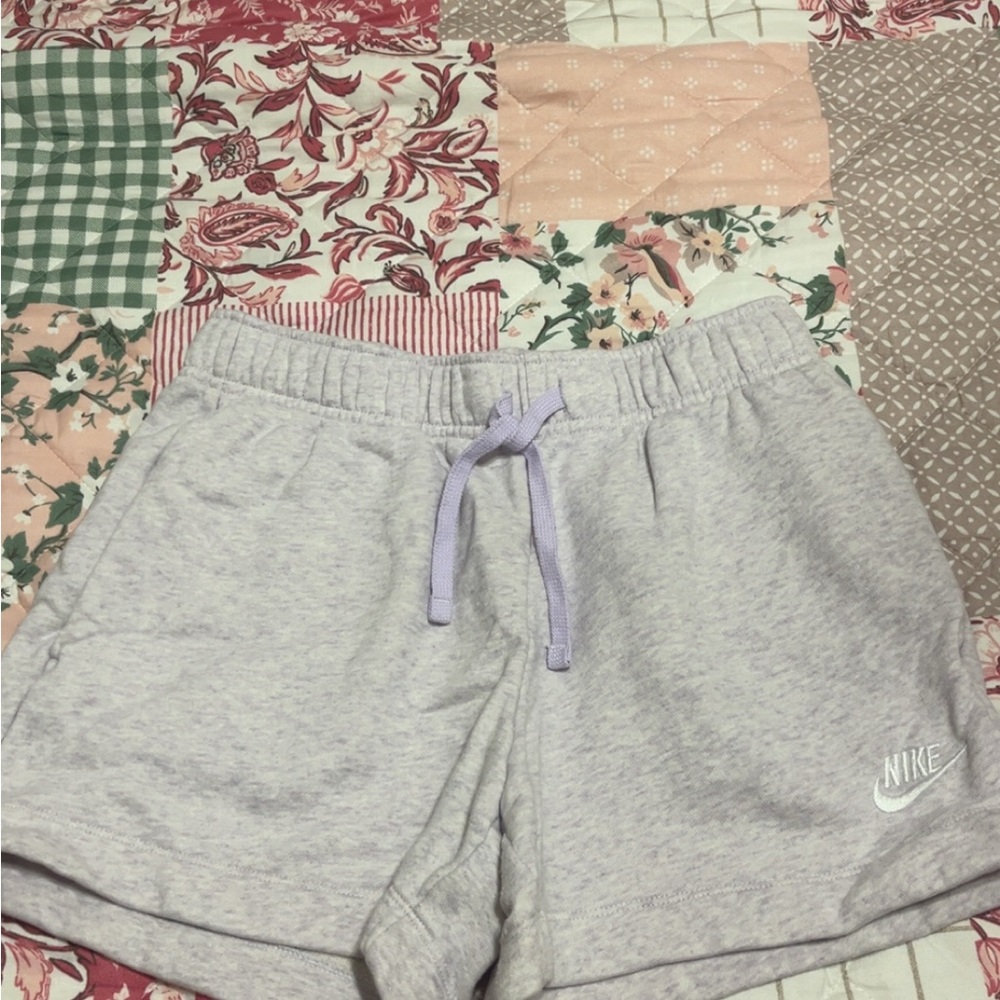 Nike Purple White Shorts with Drawstring